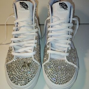 Vans Mens Custom White SK8- HI Sneakers